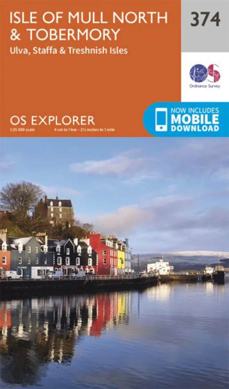 OS Explorer Map 374 - Isle of Mull North and Tobermory